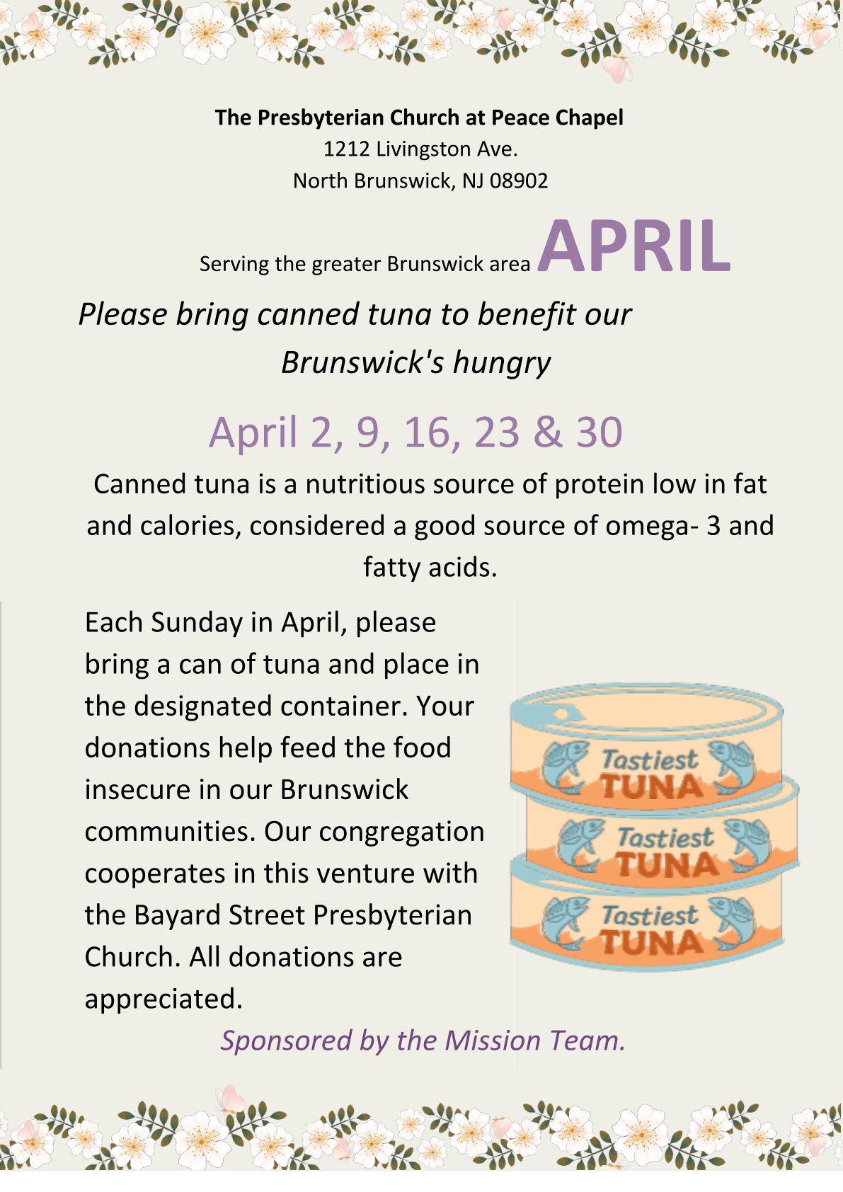 Canned Tuna Donation Drive