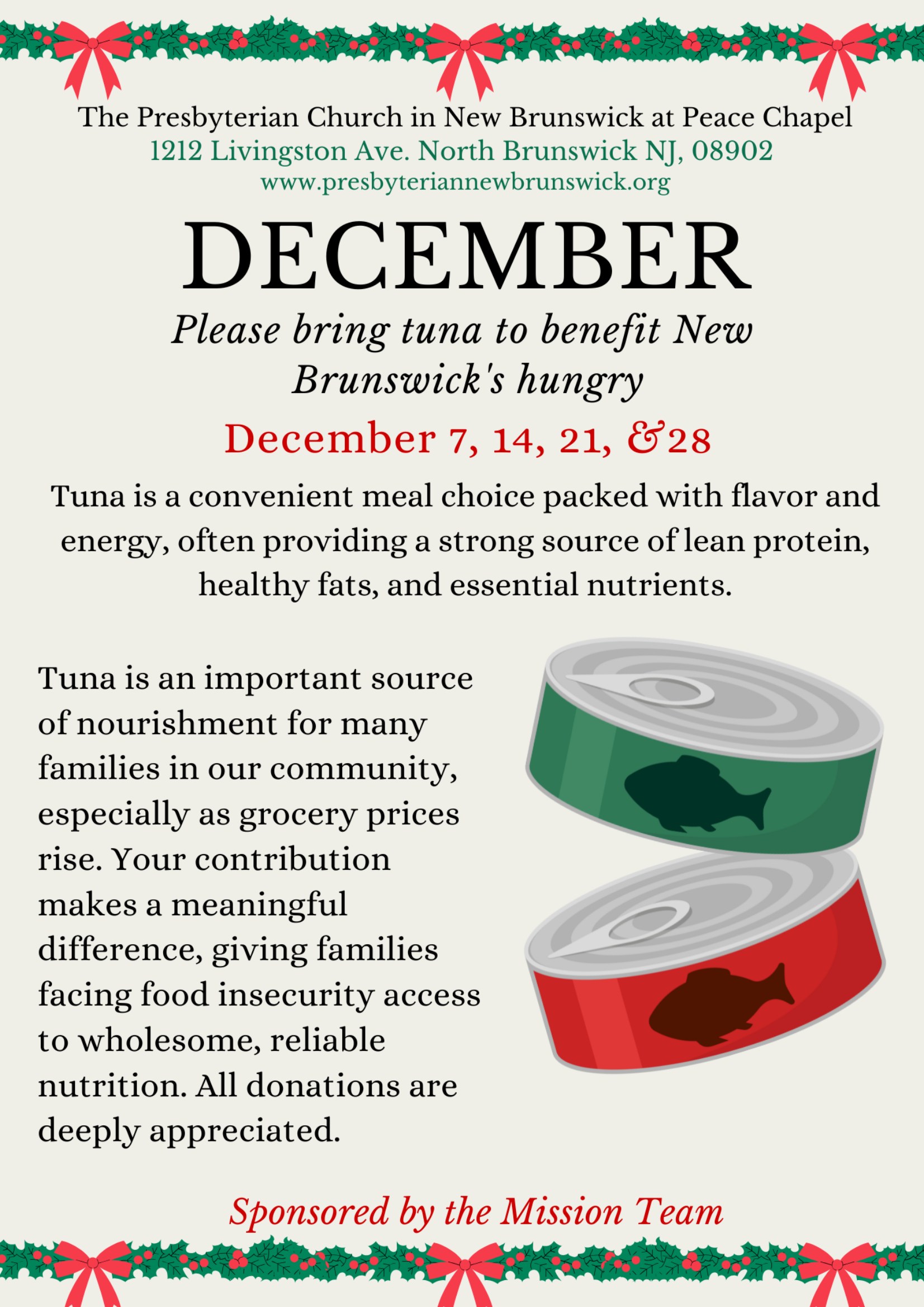 Peace Chapel Food Drive