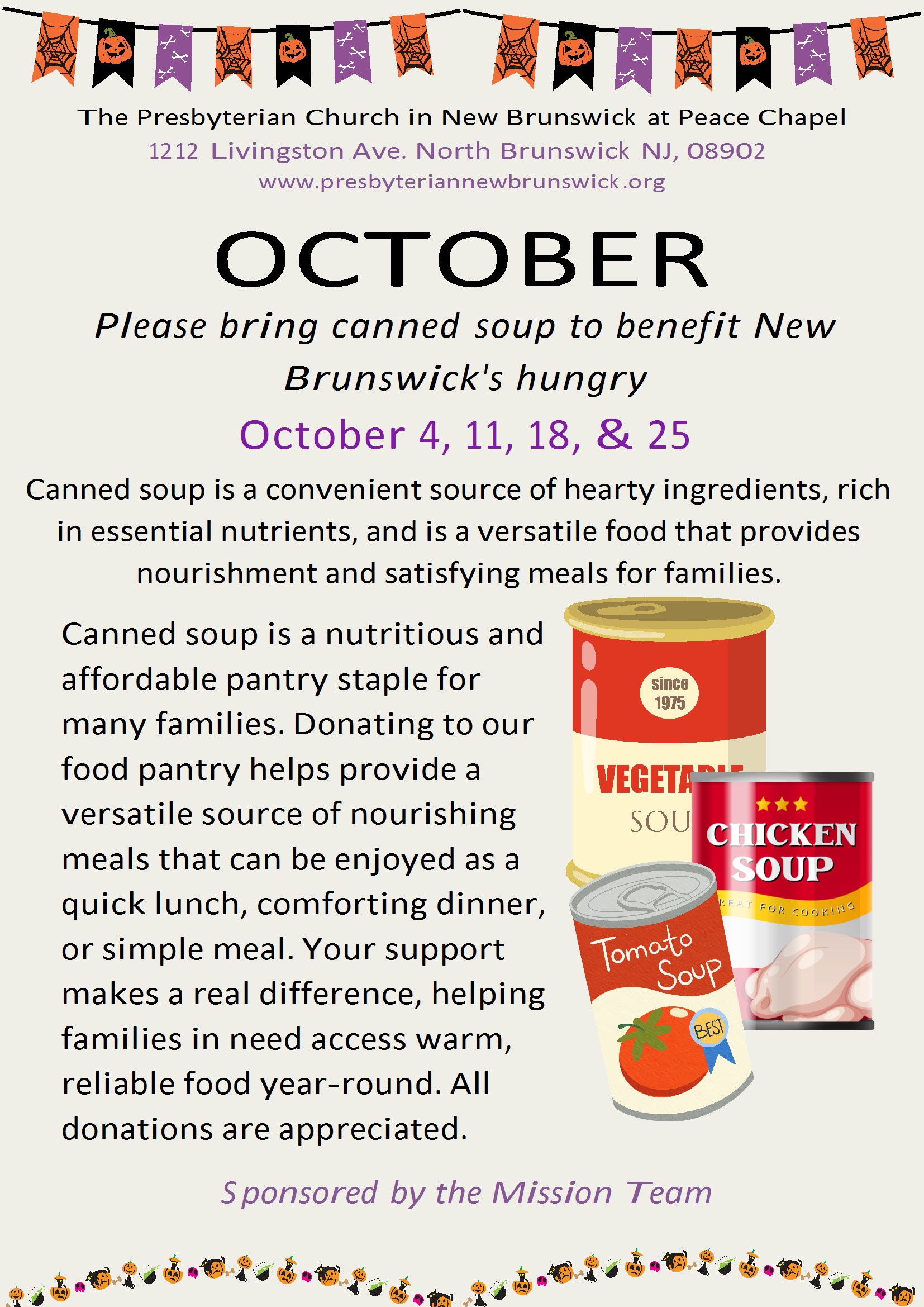 Canned Soup October Donation